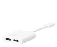 Belkin Adapter 2/USB-C do audio i ładowania PD 60W, biały - 1330451 - zdjęcie 2